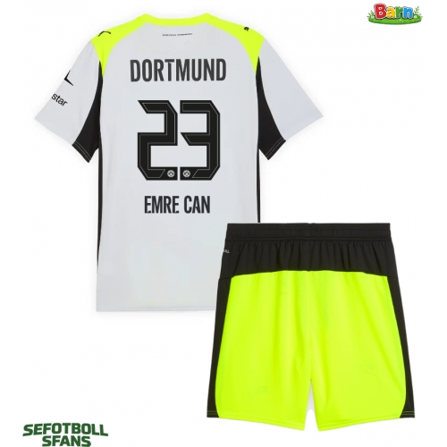 Borussia Dortmund Emre Can #23 Bortaställ Barn 2025-26 Kortärmad (+ Korta byxor)